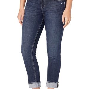 Riders by Lee Indigo Women's Fringe Cuff Boyfriend Jean 14 M size